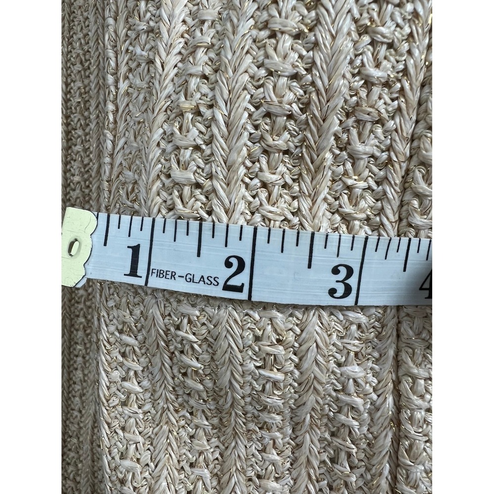 Stella And Dot Ellie Hobo Bag Retired Metallic/Straw Crossbody 2 Way Strap NEW - Picture 5 of 9